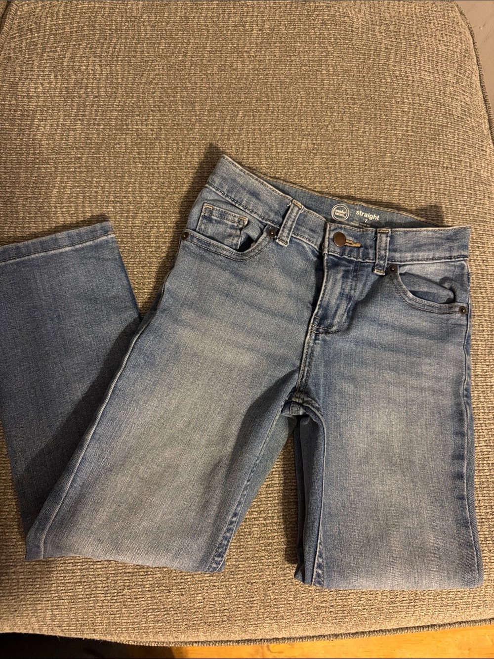 Girls’s Light Blue Straight Jeans